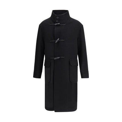 Tagliatore Black Fleece Wool Coat