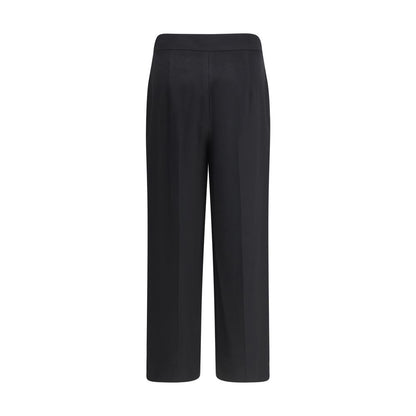Max Mara Black Fleece Wool Casual Pants