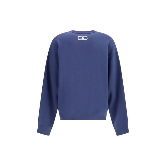 Balenciaga Blue Wool Sweatshirt