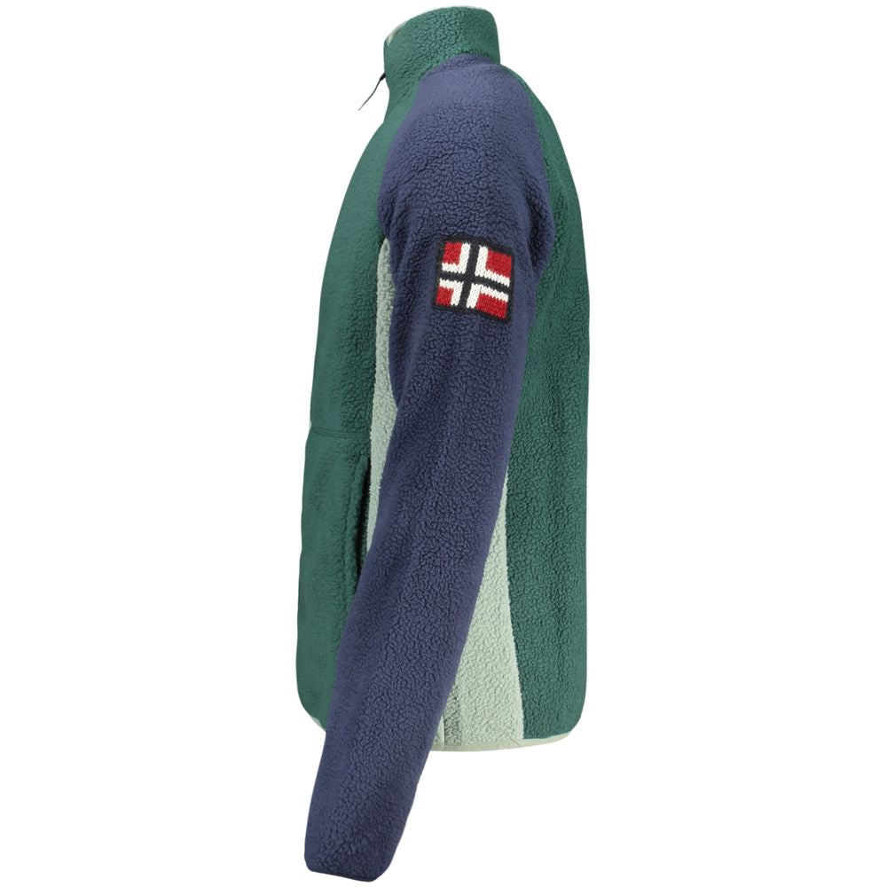 Norway 1963 Grüner Polyester-Pullover für Herren
