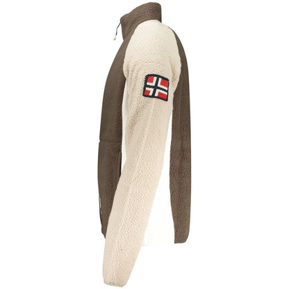 Norway 1963 Brauner Polyester-Pullover für Herren