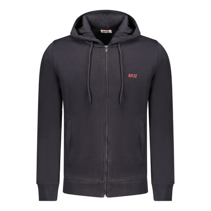 Rifle Blue Cotton Men's Hooded Sweatshirt