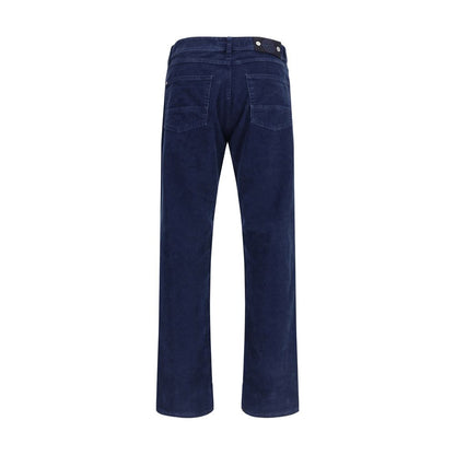 Stone Island Blue Cotton Straight-Leg Jeans