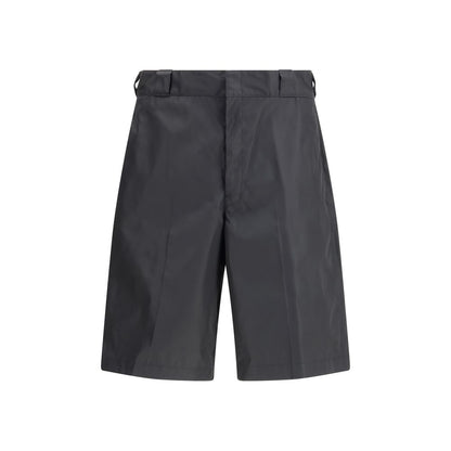 Prada Black Recycled Polyamide Bermuda Shorts