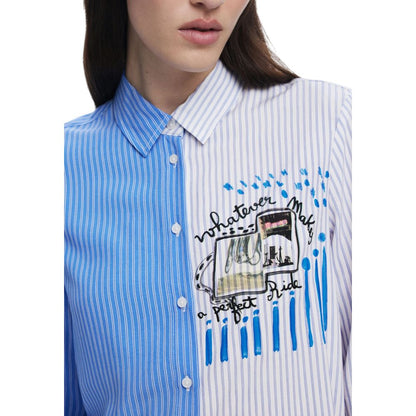 Desigual Hellblause Viskose-Bluse