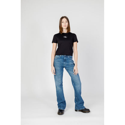 Calvin Klein Jeans Schwarzes Baumwoll-T-Shirt