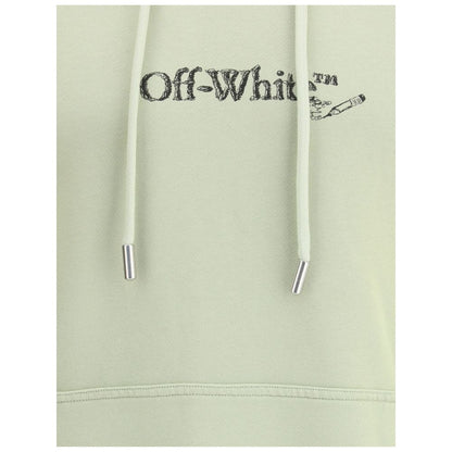 Off-White Grüner Baumwoll-Sweatshirt