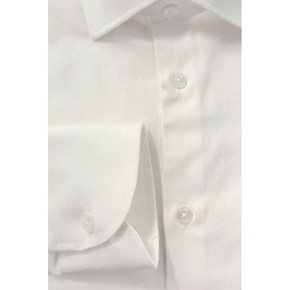 Baldinini Trend White Cotton Men Shirt