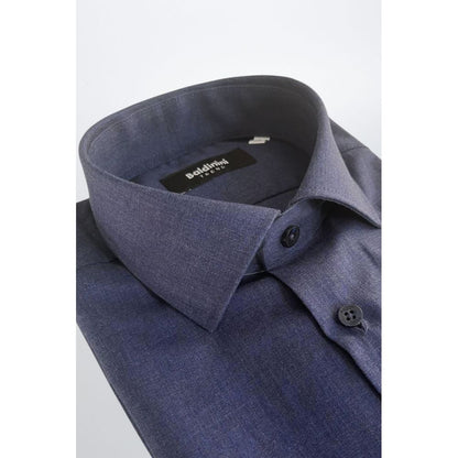 Baldinini Trend Blue Cotton Men Shirt