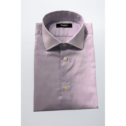 Baldinini Trend Purple Cotton Men Shirt