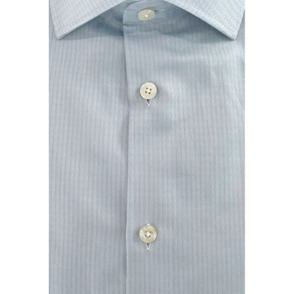 Baldinini Trend Light Blue Cotton Men Shirt