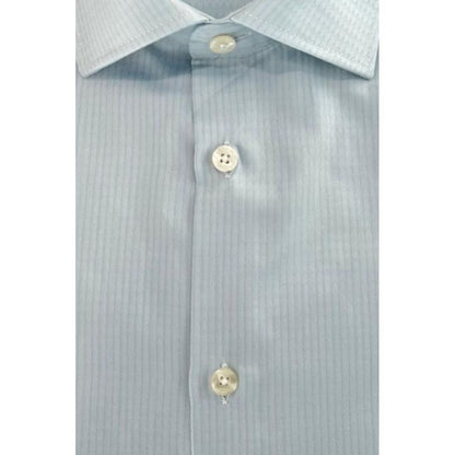 Baldinini Trend Light Blue Cotton Men Shirt