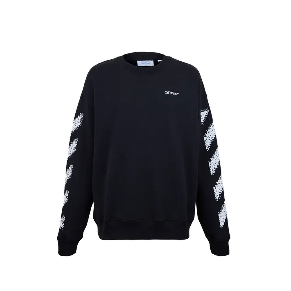 Off-White Baumwoll-Sweatshirt in Schwarz