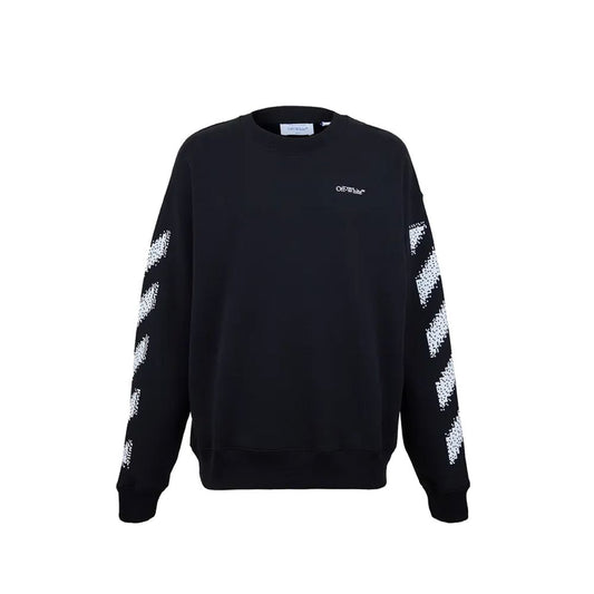 Off-White Baumwoll-Sweatshirt in Schwarz