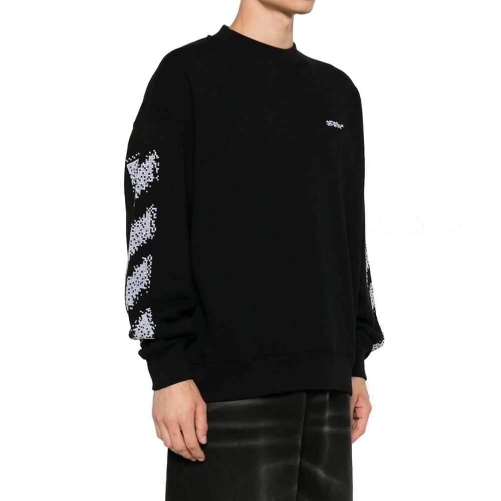 Off-White Baumwoll-Sweatshirt in Schwarz