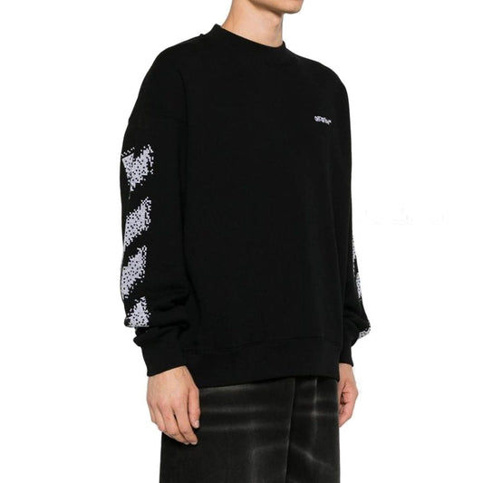 Off-White Baumwoll-Sweatshirt in Schwarz
