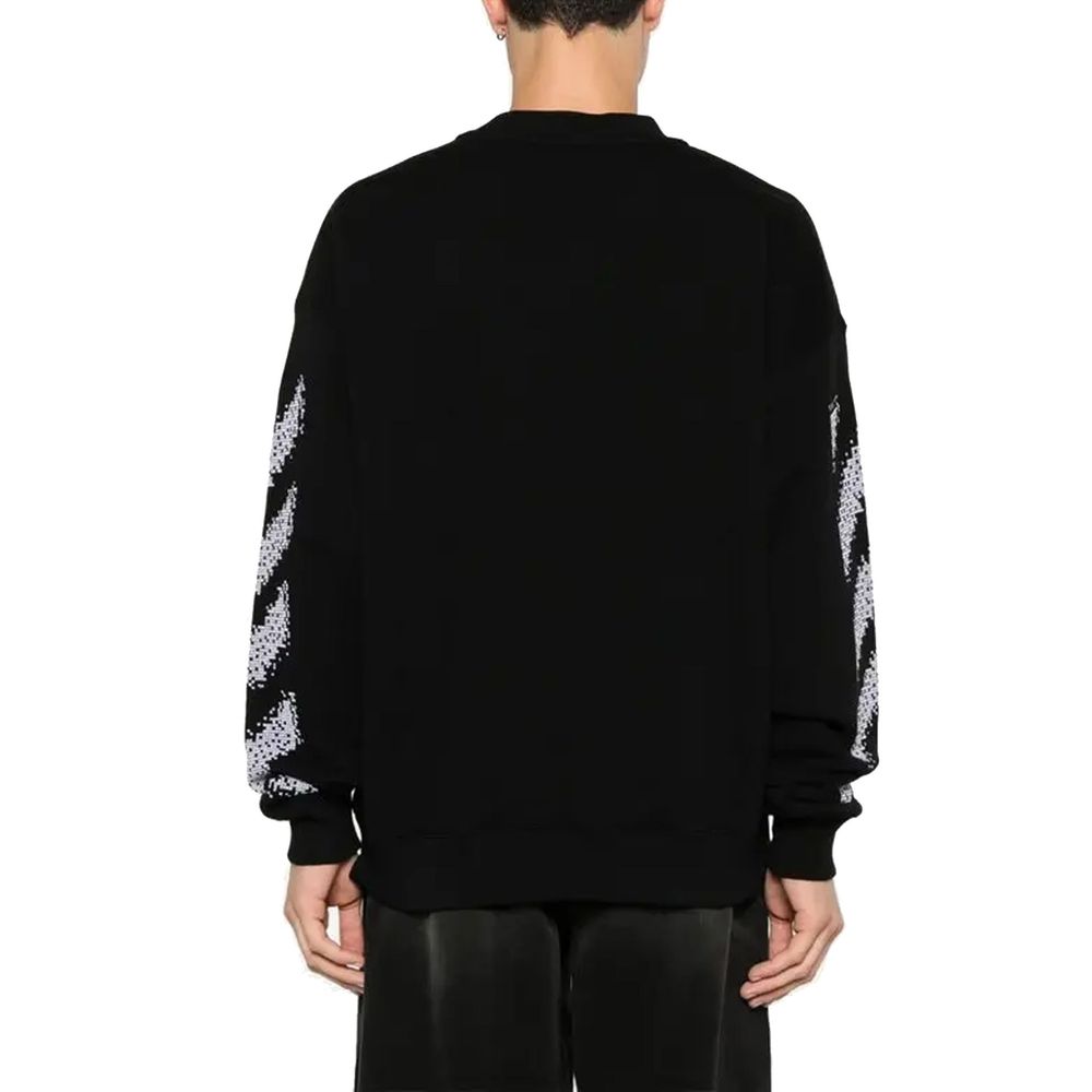 Off-White Baumwoll-Sweatshirt in Schwarz
