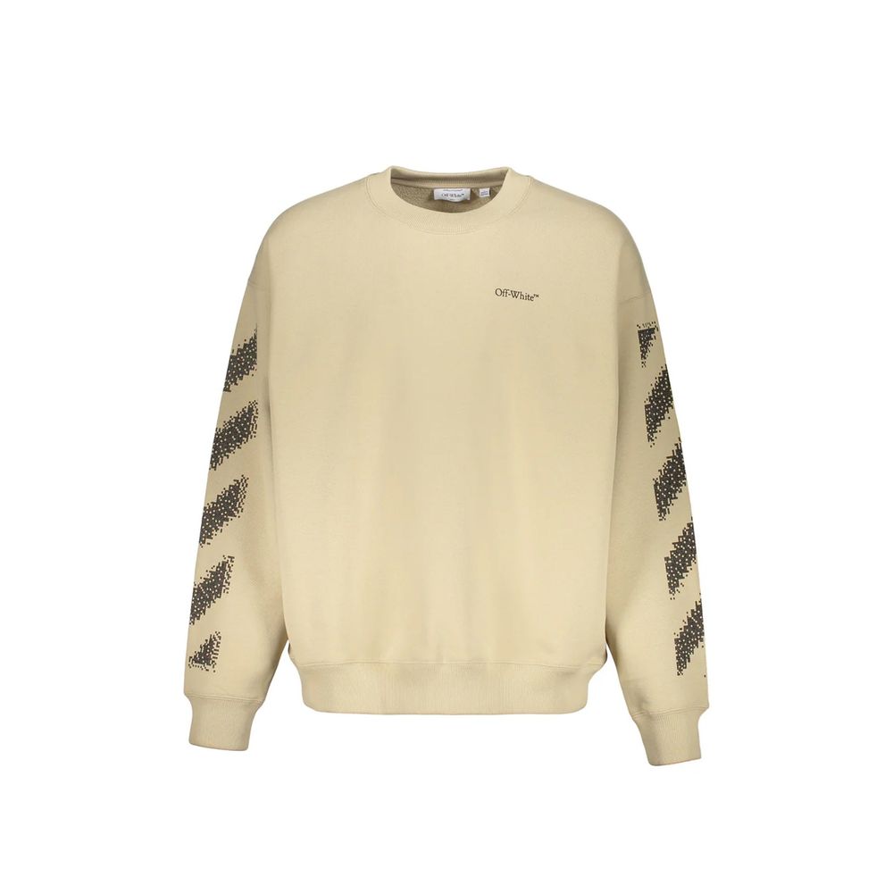 Off-White Baumwoll-Sweatshirt in Beige