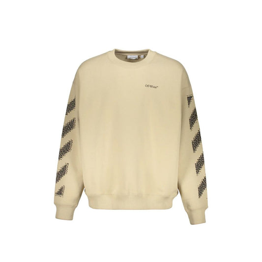 Off-White Baumwoll-Sweatshirt in Beige
