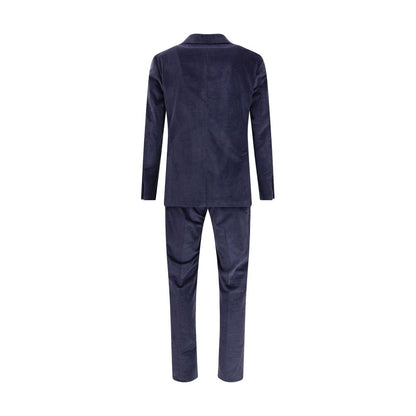 Gi Capri Blue Cotton Two-Piece Suit