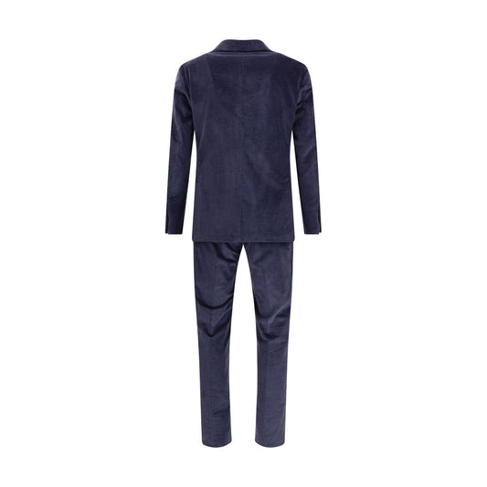 Gi Capri Blue Cotton Two-Piece Suit