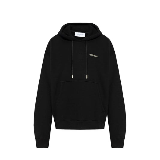 Off-White Baumwoll-Sweatshirt in Schwarz