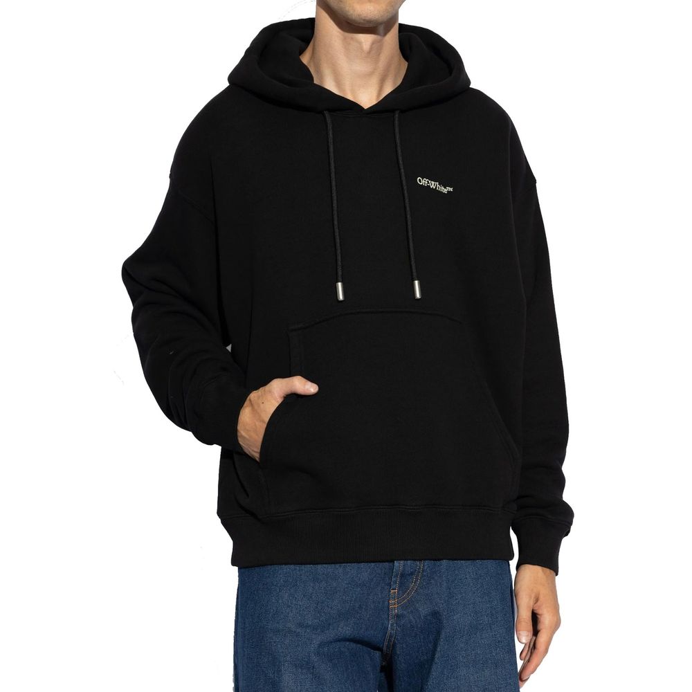 Off-White Baumwoll-Sweatshirt in Schwarz