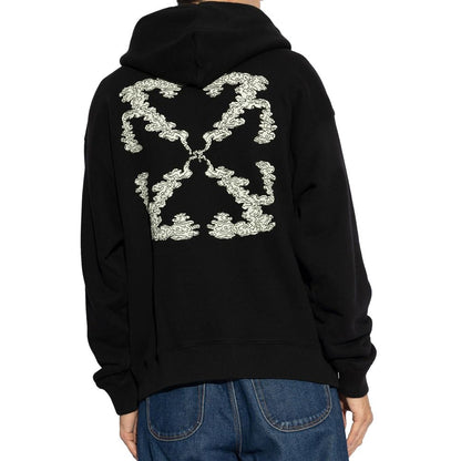 Off-White Baumwoll-Sweatshirt in Schwarz