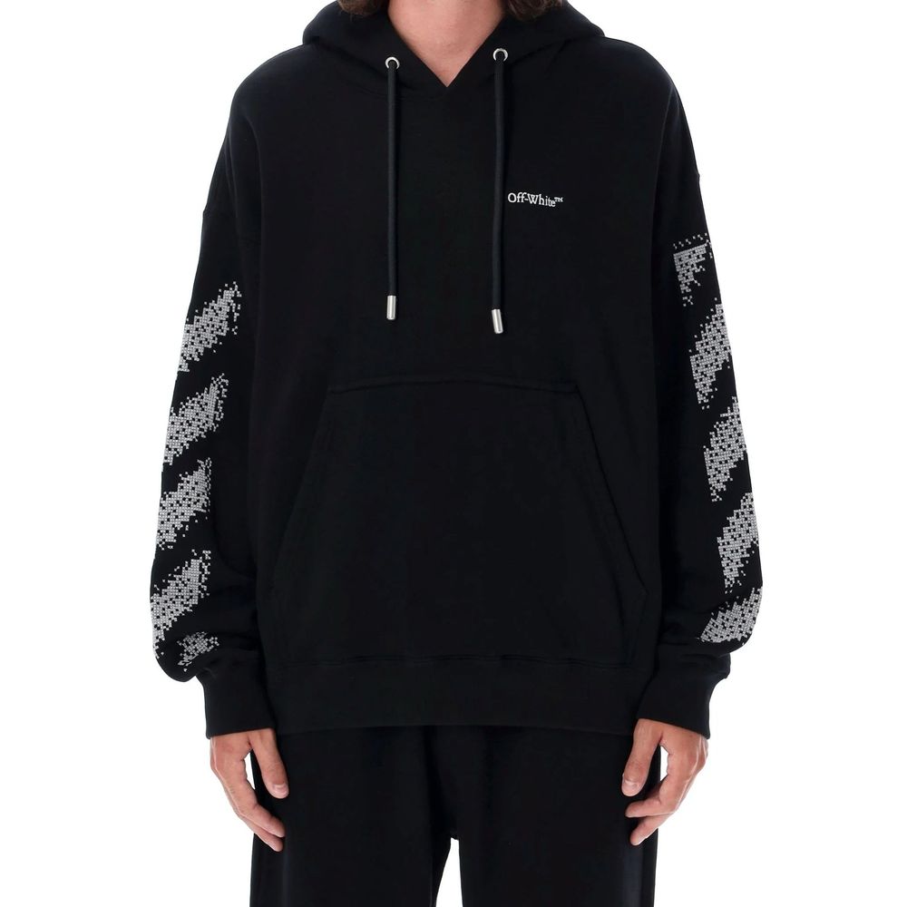Off-White Schwarzer Baumwoll-Sweatshirt