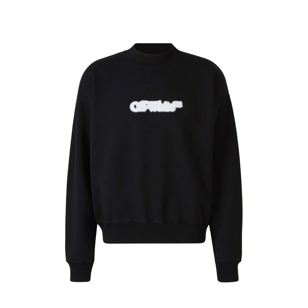 Off-White Schwarzer Baumwoll-Sweatshirt