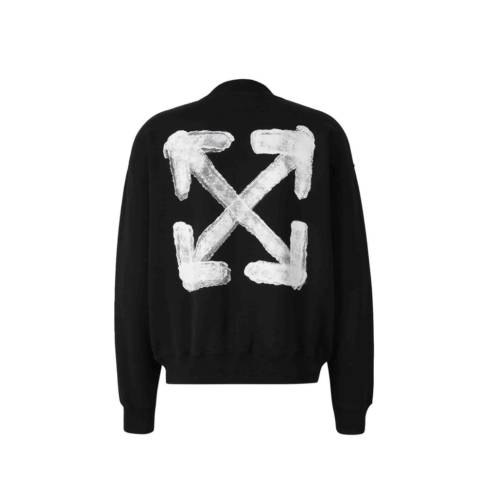 Off-White Schwarzer Baumwoll-Sweatshirt
