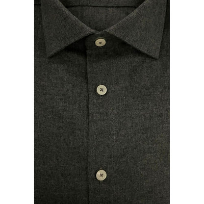 Baldinini Trend Gray Cotton Men Shirt