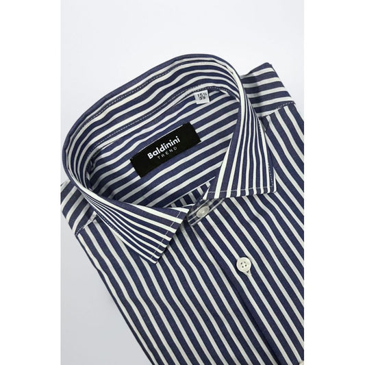 Baldinini Trend Blue Cotton Men Shirt