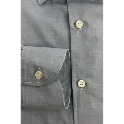 Baldinini Trend Light Blue Cotton Men Shirt