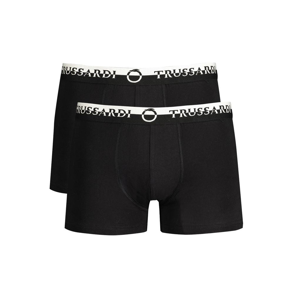 Trussardi Black Cotton Men's Boxer Briefs