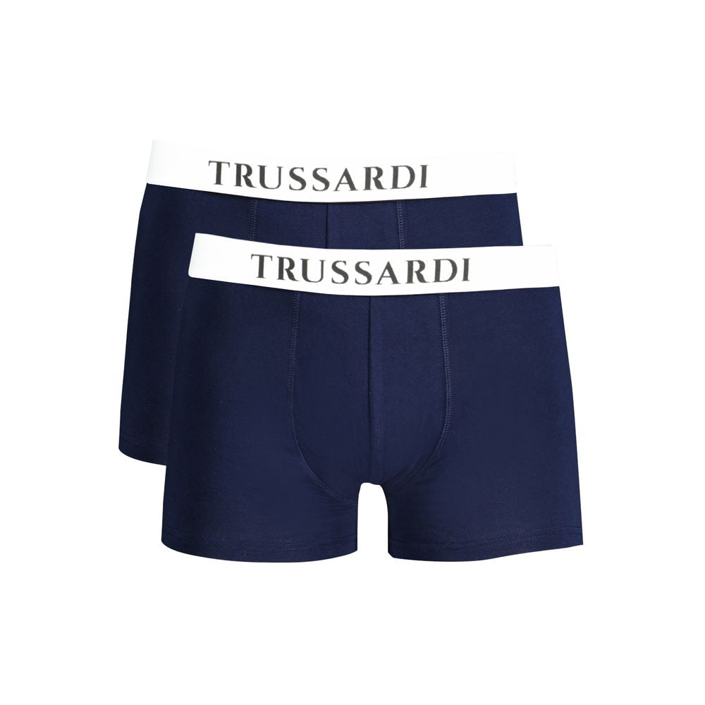Trussardi Blu Cotton Men's Boxer Underwear