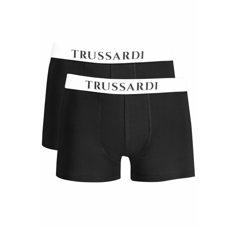 Trussardi Nero Cotton Men Boxer
