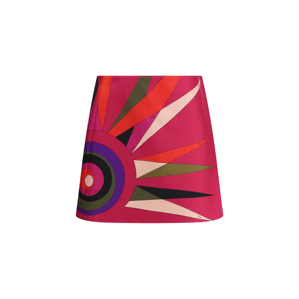 Emilio Pucci Multicolor Acetate Mini Skirt