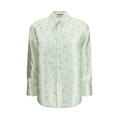 Jil Sander Bicolor Silk Pattern Shirt