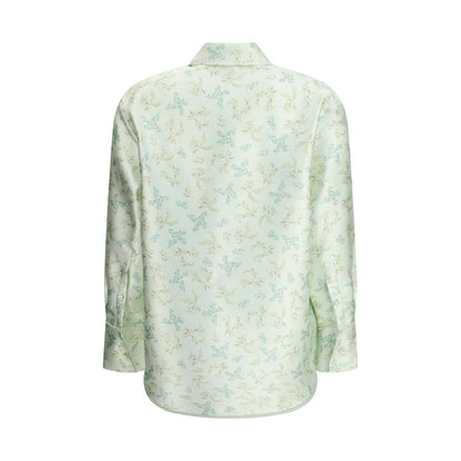 Jil Sander Bicolor Silk Pattern Shirt