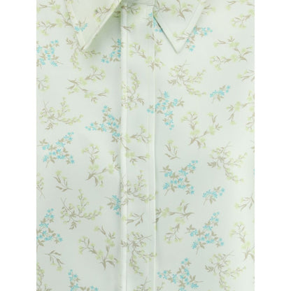 Jil Sander Bicolor Silk Pattern Shirt