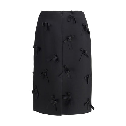 Jil Sander Black Acetate Midi Skirt