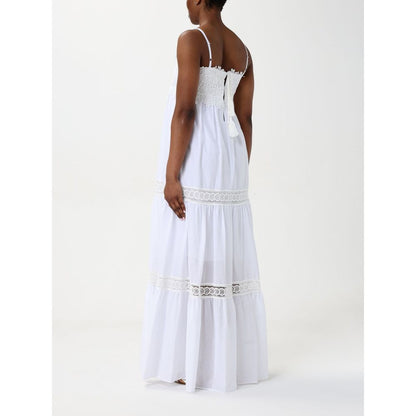 Kaos White Cotton Casual Dress