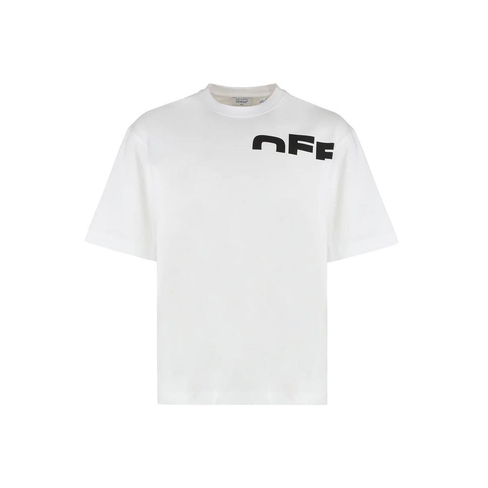 Off-White Baumwoll-T-Shirt in Weiß
