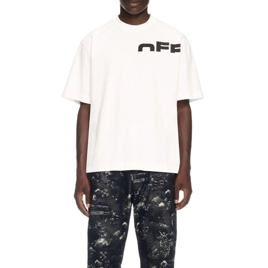 Off-White Baumwoll-T-Shirt in Weiß