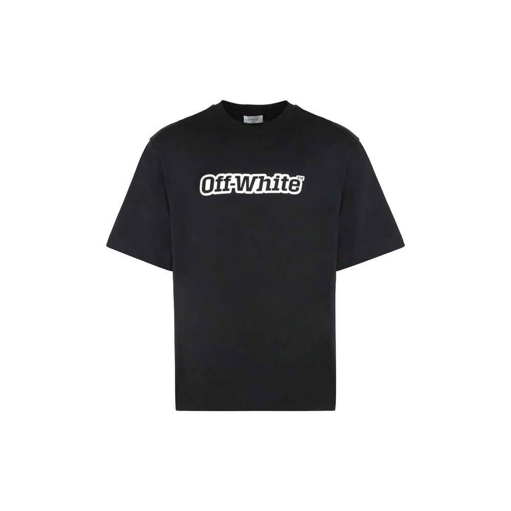 Off-White Schwarzes Baumwoll-T-Shirt