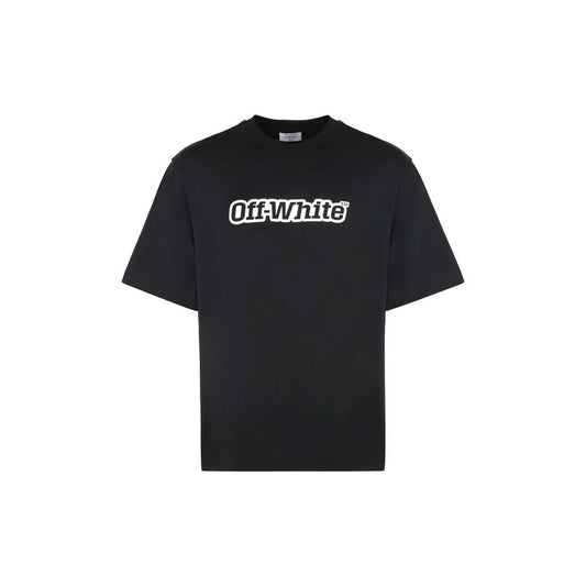 Off-White Schwarzes Baumwoll-T-Shirt