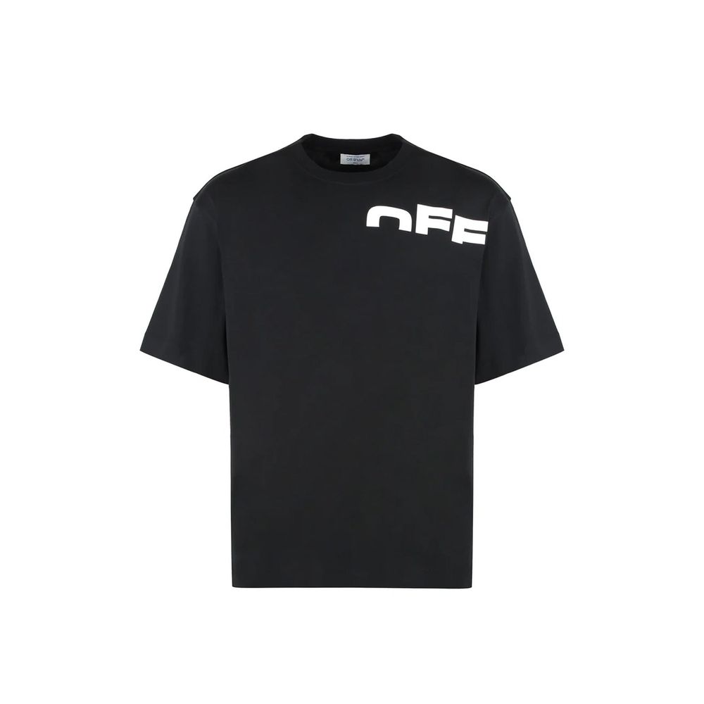 Off-White Schwarzes Baumwoll-T-Shirt
