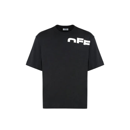 Off-White Schwarzes Baumwoll-T-Shirt
