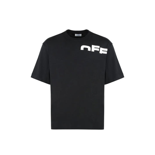 Off-White Schwarzes Baumwoll-T-Shirt